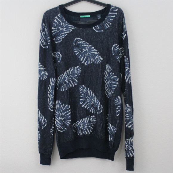 Scotch & Soda Other - Scotch & Soda Mens XL Leaves Pattern Sweater M326